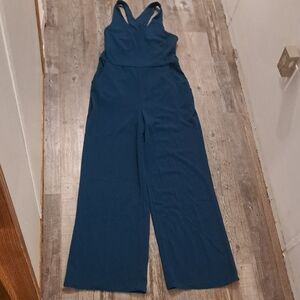 Chic Teal Sleeveless Jumpsuit